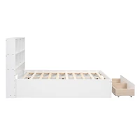 Streamdale Platform Bed with Storage Headboard, Chargers, Drawers
