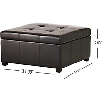 Streamdale Furniture Carlsbad Contemporary Tufted Storage Ottoman