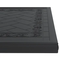 Streamdale Elegant Black Aluminum Table with 160lbs Capacity, 35.43"W x 56.06"L