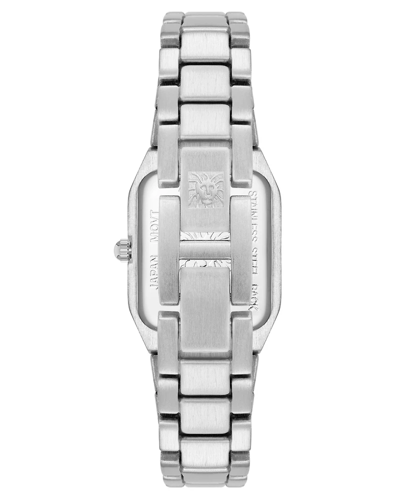 Anne Klein Women's Quartz Roman Numeral Bezel Silver-Tone Alloy Metal Watch, 23mm