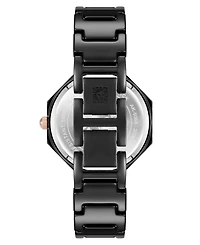 Anne Klein Women's Quartz Black Octagonal Ceramic Watch, 32mm