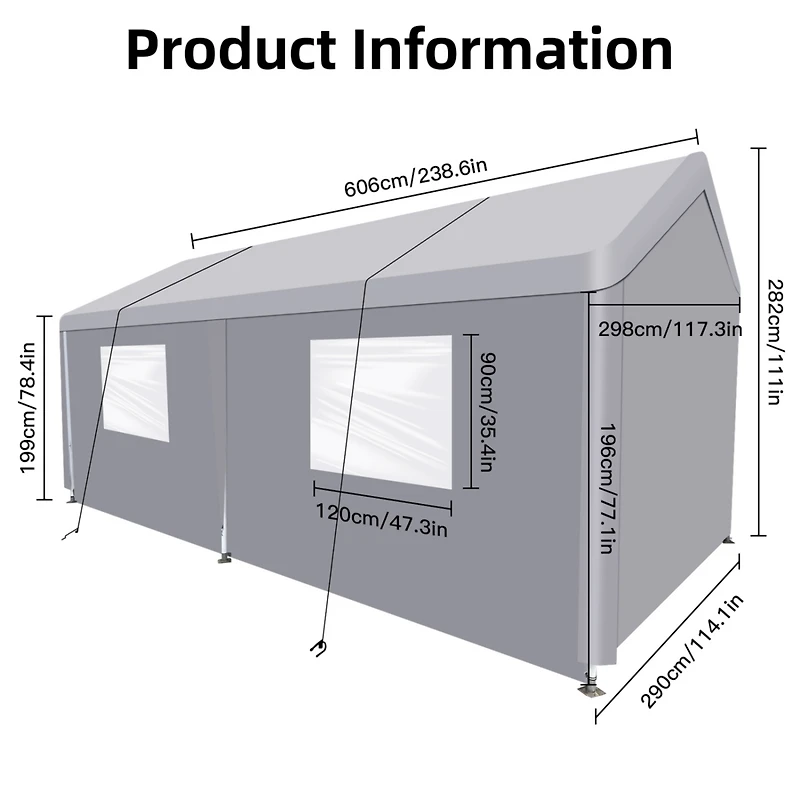 Streamdale 10x20 Carport Portable Shelter