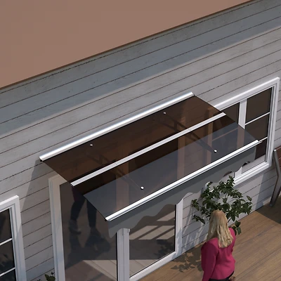 Door Window Awning Canopy with Solid Polycarbonate Sheet