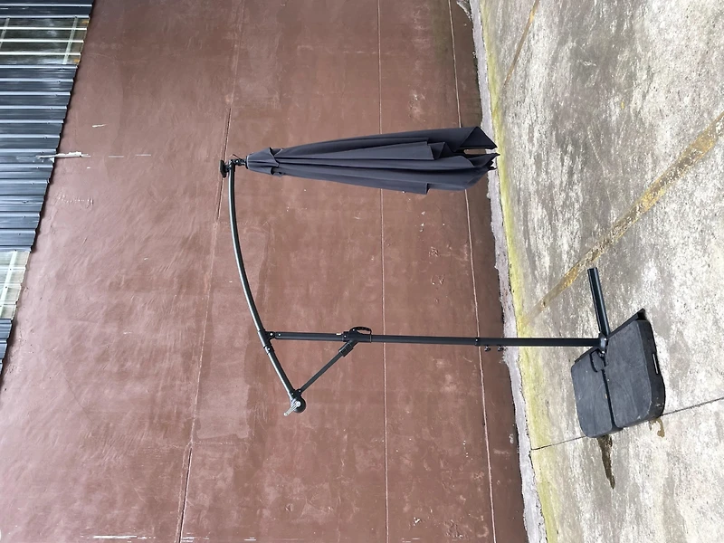 Streamdale Solar Powered Led Patio Umbrella with Crank & Base