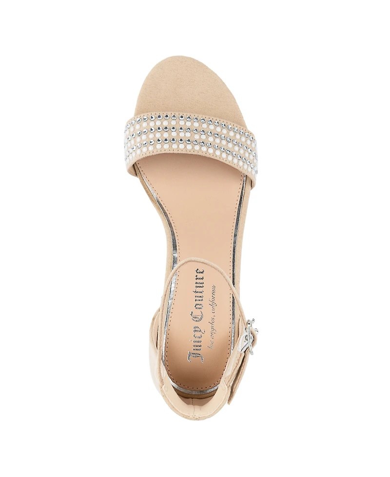 Juicy Couture Women's Nelly Rhinestone Two-Piece Platform Dress Sandals