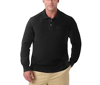 KingSize Big & Tall Longer-Length Long Sleeve Shrink-Less Cotton Polo