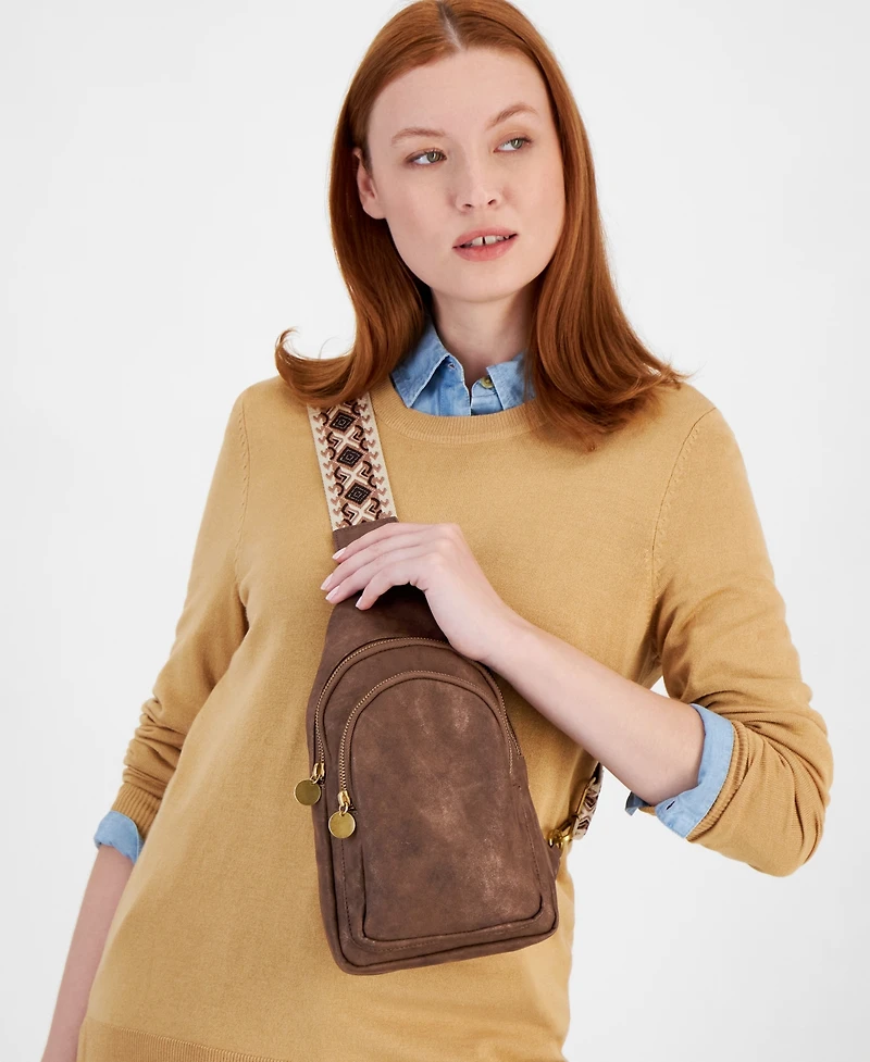 Style & Co Webbing Strap Small Sling Bag, Exclusively at Macy's