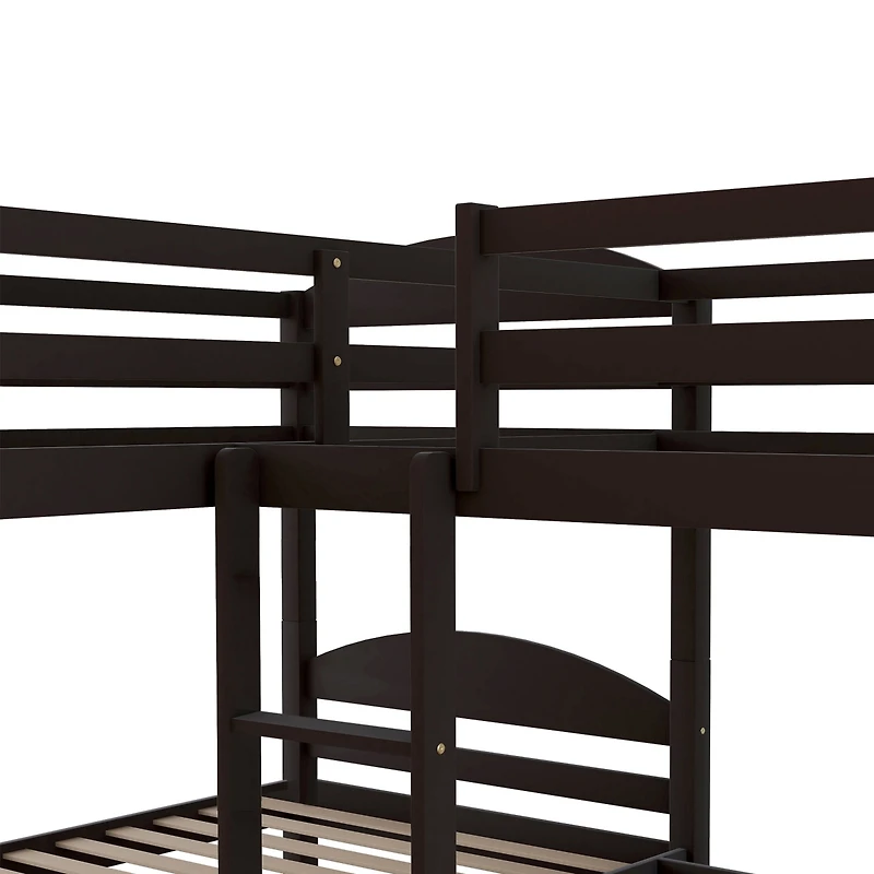Streamdale Twin L-Shaped Bunk Bed With Trundle