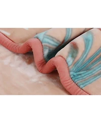 Clara Clark Heavy & Warm Korean Style Reversible Printed Raschel Mink Bed Blanket