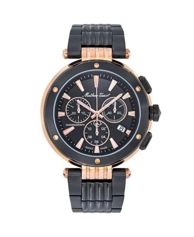 Mathey Tissot Men's Neptune Chrono Black Dial Watch - H912CHNR
