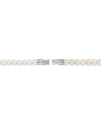 Bulova Marc Anthony Men's Freshwater Pearl & Lion Beaded Bracelet in Sterling Silver-Plate, BVB1161-wswprl