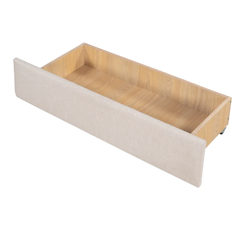 Streamdale Upholstered Daybed With Two Drawers, Wood Slat Support Full