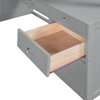 Streamdale Full Loft Bed With Ladder, Shelves, And Desk