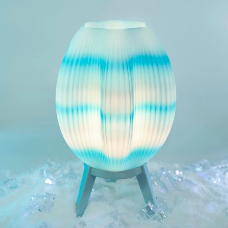Jonathan Y Wavy Modern Contemporary Plant-Based Pla 3D Printed Dimmable Led Table Lamp