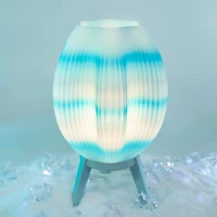 Jonathan Y Wavy Modern Contemporary Plant-Based Pla 3D Printed Dimmable Led Table Lamp