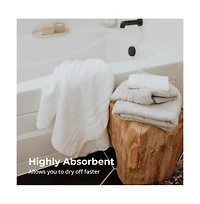 Cariloha Washcloth | Ocean Mist 12"x12" Turkish Cotton & Viscose Material Blend Extra Smooth, Odor Resistant and Highly Absorbent