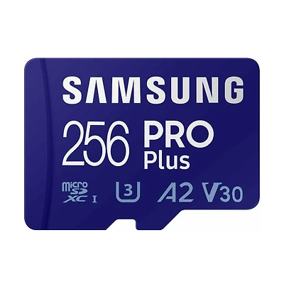 Samsung 256GB Pro Plus and Adapter MicroSDXC Memory Card