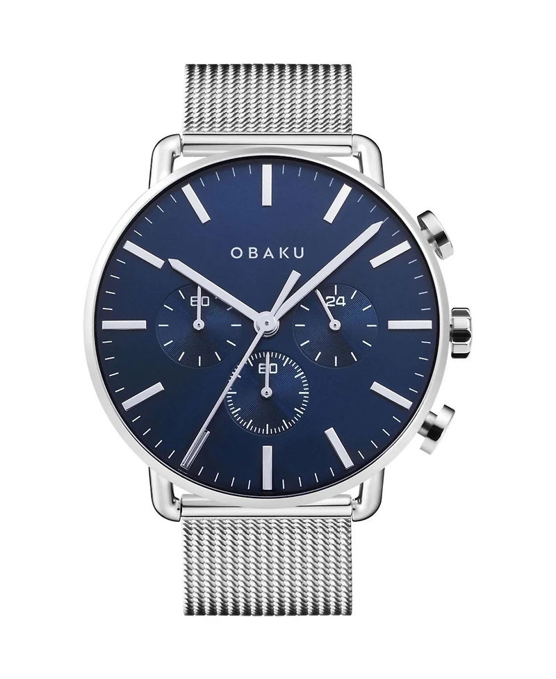 Obaku Men's Classic Blue Dial Watch - V232GCCLMC