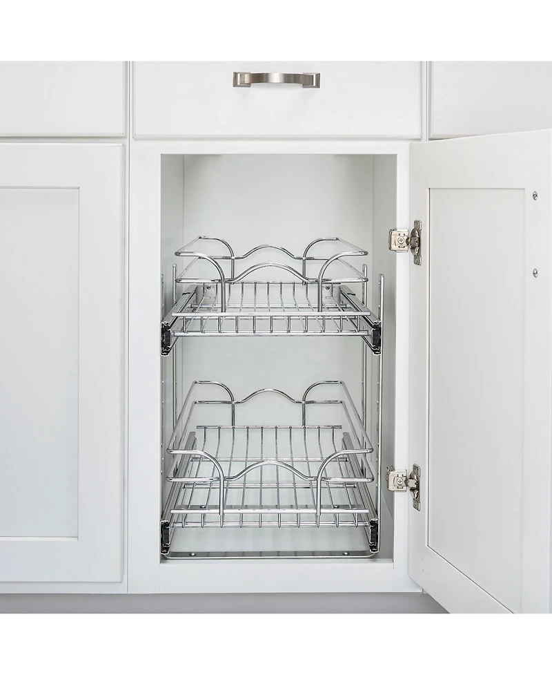 Rev-a-Shelf Kitchen Cabinet Pull Out Shelf Organizer, 9 x 22 In, 5WB2-0922CR-1