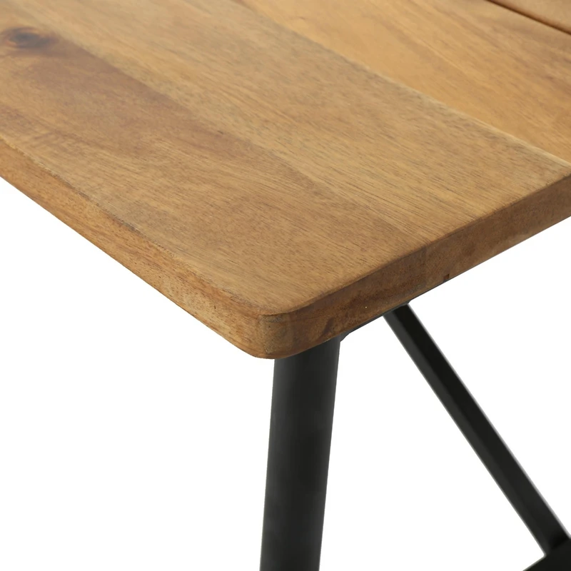 Streamdale Acacia Wood Patio Coffee Table with Iron Frame