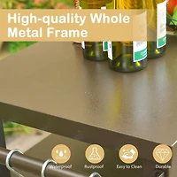 Premium 83 Gallon Grill Cart with Rust-Proof Chrome Finish