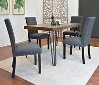 Streamdale Hairpin Dining Set (Table + 4 Chairs)