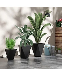 Geometric Outdoor Planters Stackable, Self-Draining