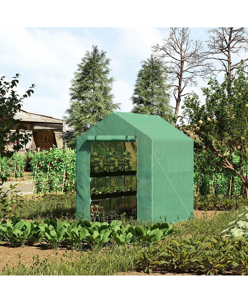 Portable Walk-In Greenhouse for Plant Protection, Control & Organization