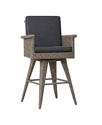 Streamdale 30" Water-Resistant Wicker Barstool