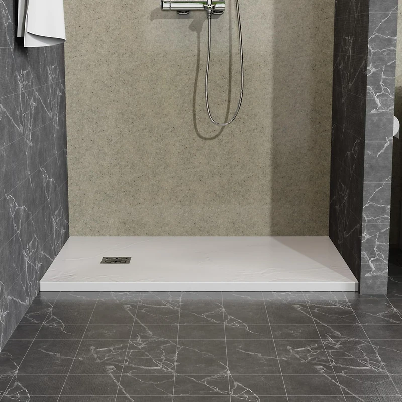 32"x48" White Abs & Acrylic Shower Base Combo