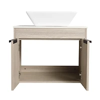Streamdale 24" Modern Design Float Bathroom Vanity With Ceramic Basin Set