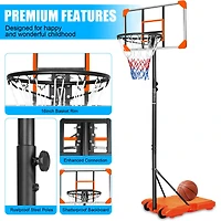 Streamdale Durable Basketball System with Adjustable Hoop for Indoor/Outdoor Play
