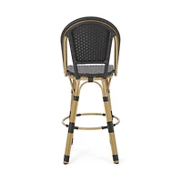 Streamdale Stylish and Durable Aluminum Barstool Set for Outdoor Enjoyment