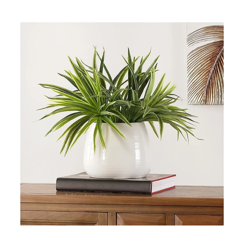 Faux Orchid Potted Plant