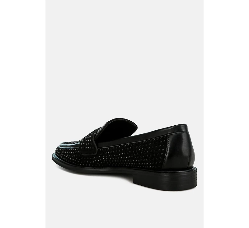 Hobbs Rhinestones Embellished Loafers