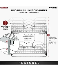 Rev-a-Shelf Kitchen Cabinet Pull Out Shelf Organizer, 18 x 22 In, 5WB2-1822CR-1