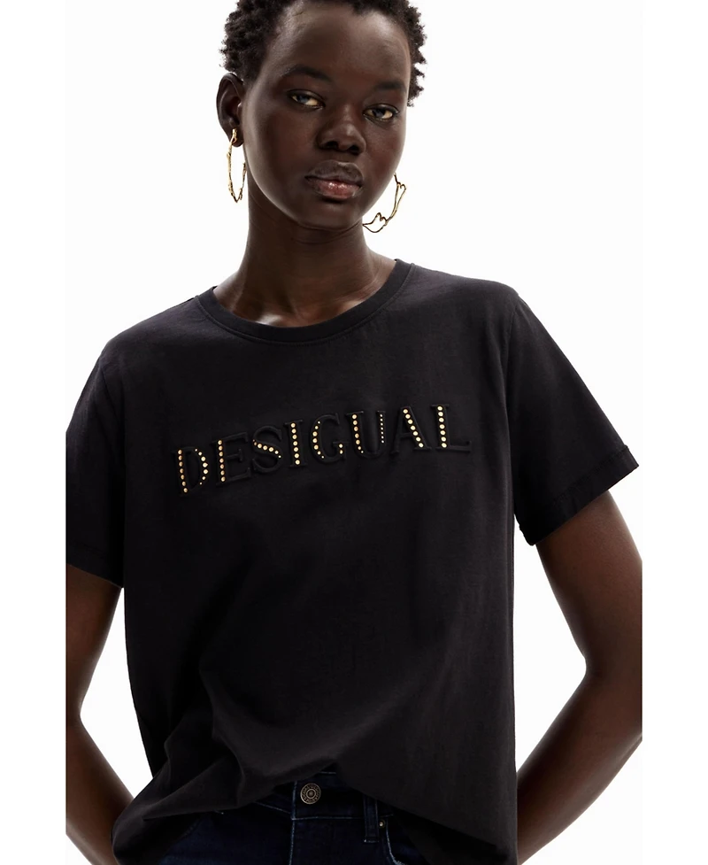 Desigual Women's Shiny logo T-shirt