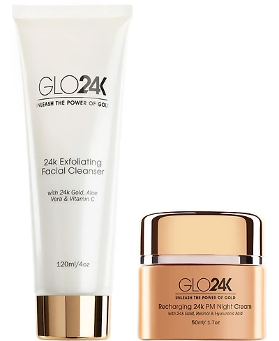 GLO24K Exfoliating Facial Cleanser & Night Cream