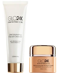 GLO24K Exfoliating Facial Cleanser & Night Cream