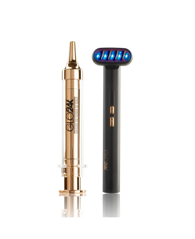 GLO24K 6-in-1 Beauty Therapy Wand for the Face, Eyes & Neck and Express Non-Surgical