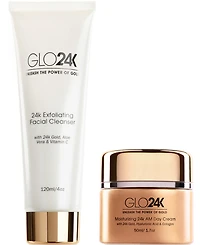 GLO24K Exfoliating Facial Cleanser & Day Cream