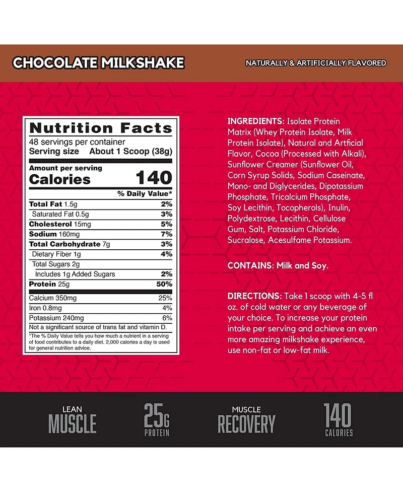 Bsn Bsn, Syntha-6 Isolate, Chocolate Milkshake, 4.02 lb, 48 Servings