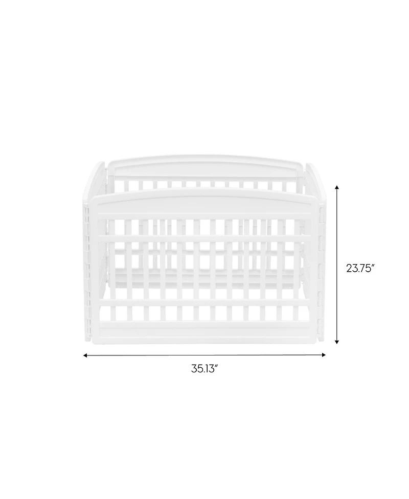 Iris Usa 24" Exercise 4-Panel Pet Playpen, Dog Playpen for Puppy Small Dogs Keep Pets Secure Easy Assemble Easy Storing Customizable Non-Skid Rubber F