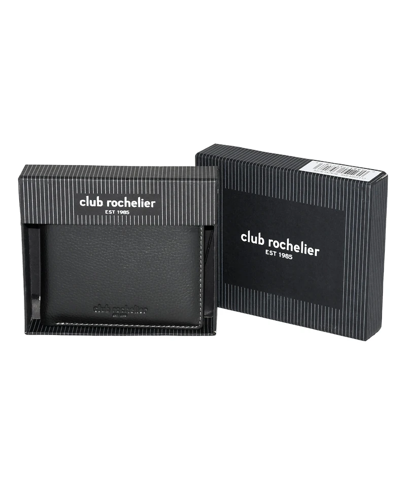 Club Rochelier Men's Slimfold Wallet with Removable Id