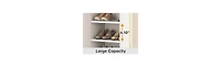 Tribesigns Shoe Cabinet with Doors, 6-Tier Shoe Storage Cabinet with Adjustable Shelves, Wooden Shoes Rack Shoe Storage Organizer for Entryway, Hallwa