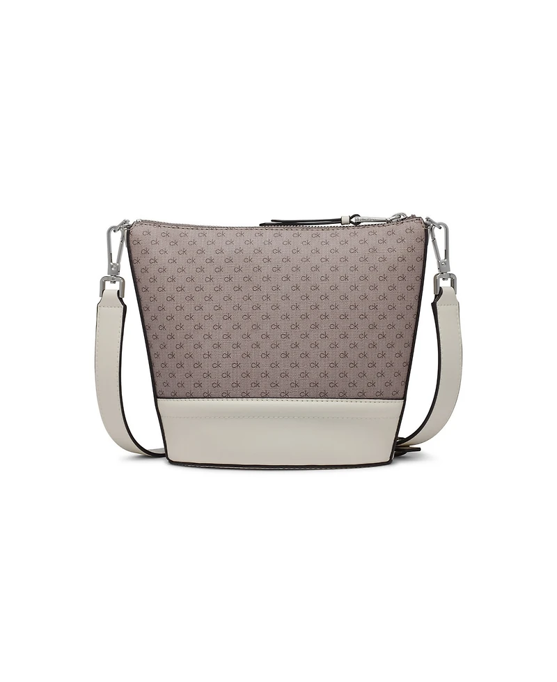 Calvin Klein Ash Signature Adjustable Top Zipper Crossbody