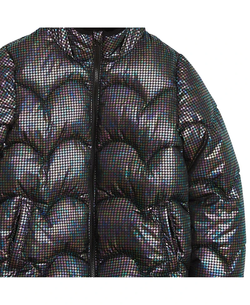 Weathertamer Toddler & Little Girls Iridescent Foil Puffer Jacket