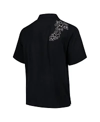 Tommy Bahama Men's Black New York Jets Hibiscus Camp Button-Up Shirt