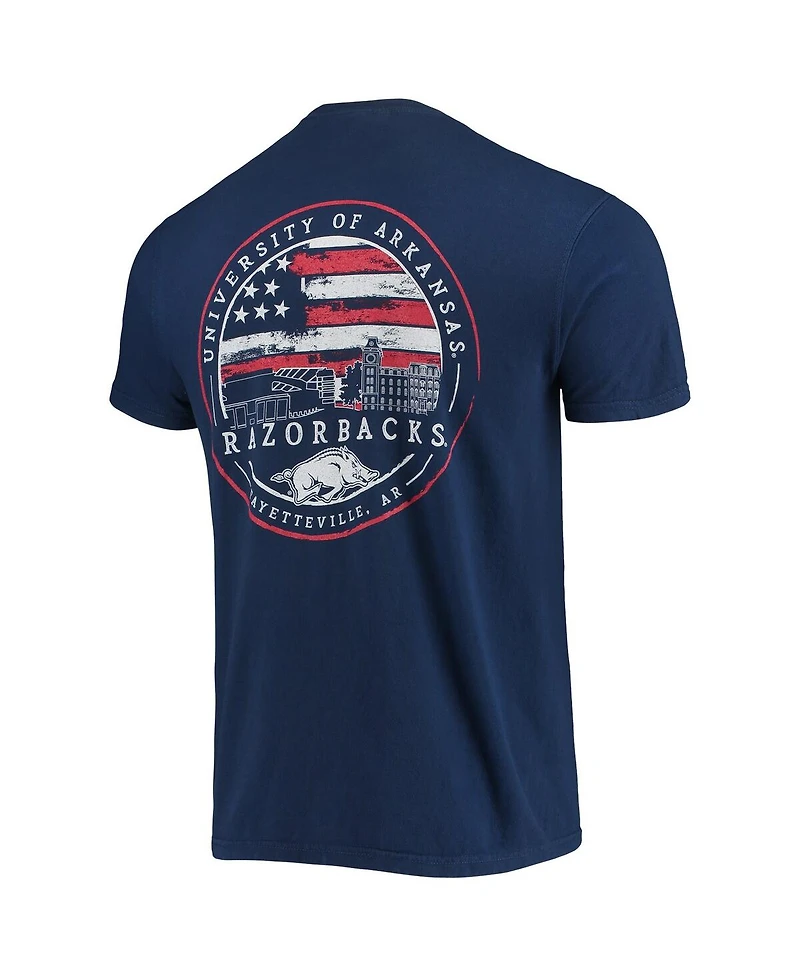 Image One Men's Navy Arkansas Razorbacks Campus Americana T-Shirt