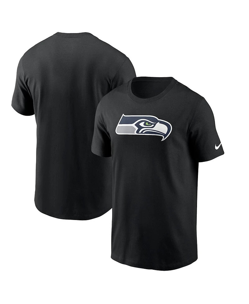 Nike Men's Black Seattle Seahawks Logo Essential T-Shirt